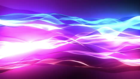 Animation-of-neon-trails-moving-on-black-background