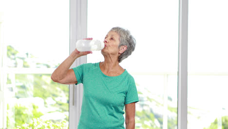 Senior-woman-drinking-water