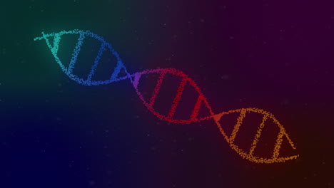 Animation-Von-Roten-Punkten-über-Einem-DNA-Strang