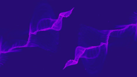 Animation-Von-Violetten-Formen,-Die-Sich-Auf-Violettem-Hintergrund-Bewegen