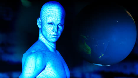 Digital-man-with-the-planet-spinning.-World-and-technology