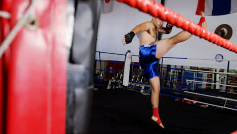 Boxeador-Realizando-Una-Postura-De-Boxeo