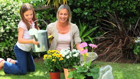 Mother-and-daughter-gardening