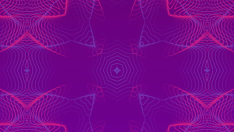 Animation-Von-Roten-Formen,-Die-Sich-Auf-Violettem-Hintergrund-Bewegen