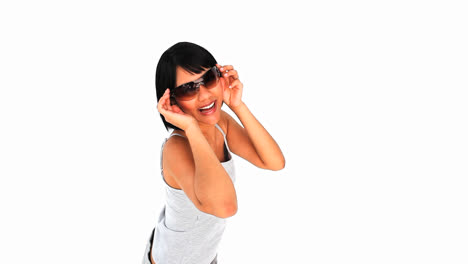Casual-chinese-woman-with-sunglasses