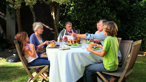 Family-barbecue-meal-in-the-garden