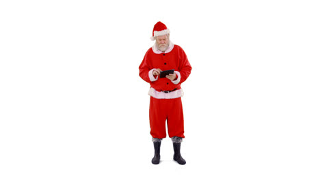 Santa-claus-using-digital-tablet