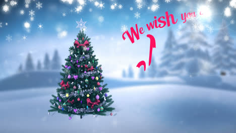 árbol-De-Navidad-Con-Mensaje-De-Feliz-Navidad