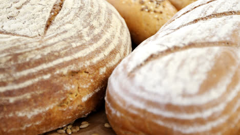 Various-bread-loaves-with-wheat-grains