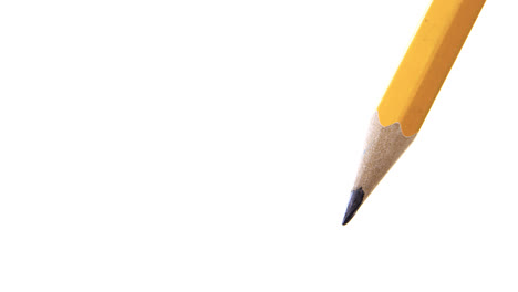 Yellow-color-pencil-on-white-background
