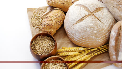 Various-types-of-breads-with-wheat-grains