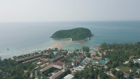 Zeitlupenaufnahmen-Einer-Kleinen-Insel-Vor-Der-Küste-Von-Koh-Phangan,-Thailand