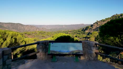 Sierra-de-Andujar-nature-reserve-breathtaking-mountain-and-forest-landscape-AERIAL