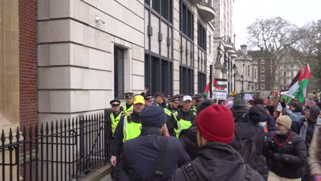 Police-Escort-Away-Woman-Holding-Peace-Sign-at-Pro-Palestine-Protest