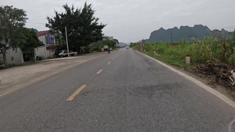 Vietnam-countryside-from-biker's-POV-view