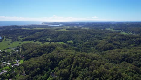 Dense-Rainforest-In-Currumbin-Valley,-Queensland,-Australia---Aerial-Drone-Shot