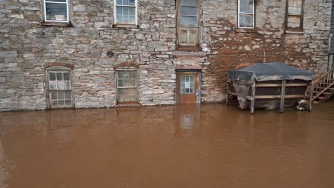 Flooded-stone-building