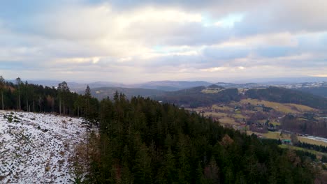 Winter-Mountains-Landscape-In-Poland.-Aerial-Drone-Footage