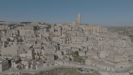 Drohnenaufnahmen-Der-Antiken-Stadt-Matera-In-Der-Süditalienischen-Region-Basilikata