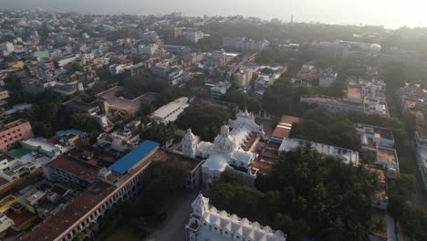 Aerial-video-of-Pondycherry-Beach-is-a-historic-French-colony