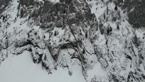 Fronalpstock-Switzerland-Glarus-Swiss-alps-slow-rotating-view-of-mountain-side