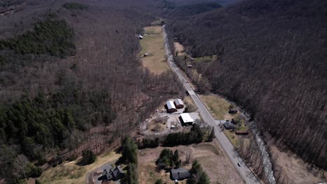 Agricultural-properties-line-the-road-in-the-Appalachian-mountains-of-Massachusetts