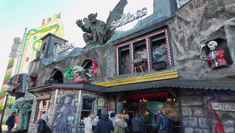 "Geister-Schloss"-Haunted-House-attraction-at-Prater-Amusement-Park,-Vienna,-Austria---December-17,-2023