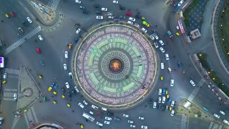 Aerial-view-of-1090-Chauraha-Gomti-Nagar,-DR-AMBEDKAR-DWAR,-Lucknow-metro-and-Lucknow-charbagh-railway-station-and-Lucknow-city