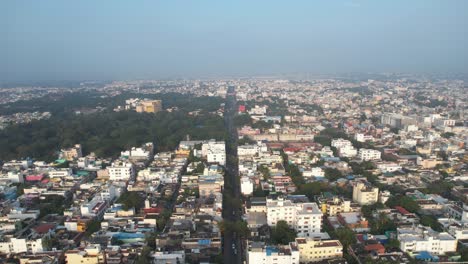 Luftaufnahmen-Von-Ganz-Pondicherry,-Früher-Bekannt-Als-Pondicherry,-Oben-Blick-Auf-Den-Canale-Grande
