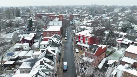 American-city-during-snow-flurries