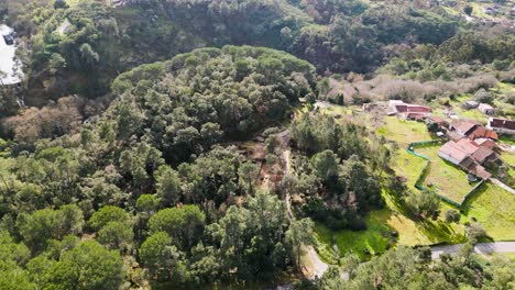 Aerial-of-Santomé-Archaeological-Site,-Ourense,-Spain