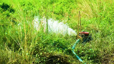 Static-shot-of-irrigation-water-pump-commonly-used-in-India-or-Bangladesh,-South-Asia