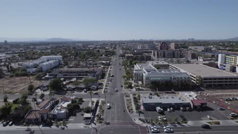 Sunny-Day-Aerial-Drone-View-of-Mesa-Arizona-with-the-LDS-Mormon-Temple