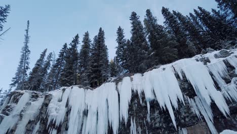 Frozen-ice-icicles-in-winter-forest