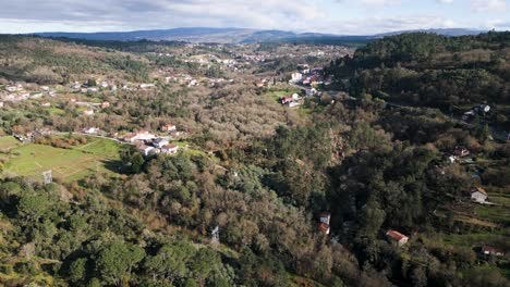 Aerial-View-of-Tibias-and-Castadón,-Pereiro-de-Aguiar,-Spain