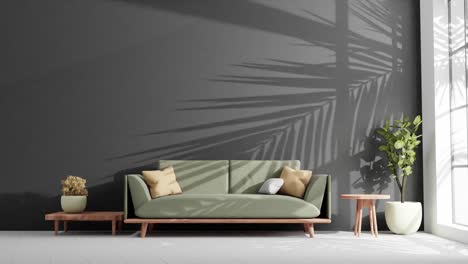 Modern-apartment-living-room-with-couch-and-shadows-of-tree-leaf-moving-on-the-wall-by-gently-summer-wind-breeze-rendering-animation-Architecture-interior-design-concept