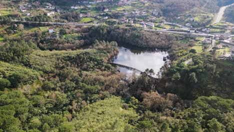 Drone-view-of-Castadon-Reservoir's-serene-landscape
