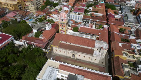 Santa-Catalina-de-Alejandria-Cathedral,-Landmark-of-Cartagena,-Colombia