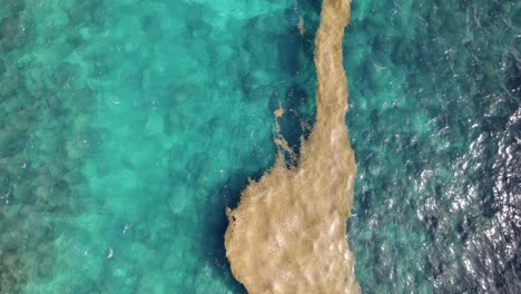 La-Contaminación-Sobre-El-Agua-De-Mar-Cristalina-De-Color-Turquesa.