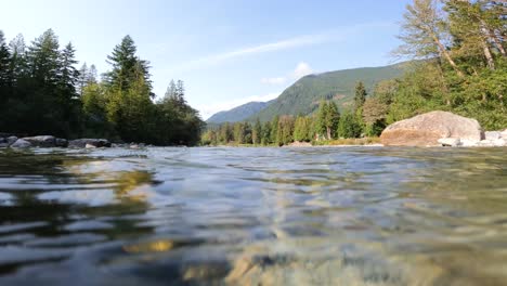 Starting-with-a-green-forest-and-mountain-then-submerging-into-the-Skykomish-River-to-reveal-the-underwater-world