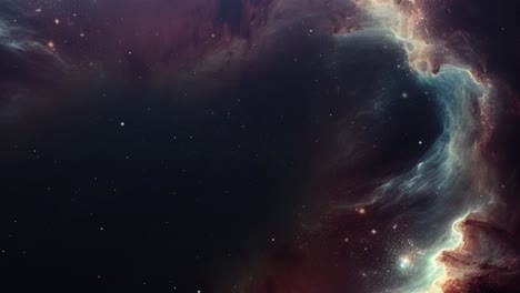 Nebulosa-Y-Estrellas-En-El-Espacio-Oscuro-4k