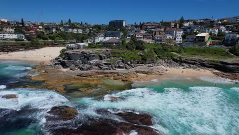 Tamarama-Beach-Of-Sydney-In-Australia-At-Daytime---Drone-Shot