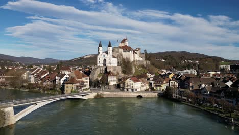Aarburg-Aargau-Switzerland-majestic-castle-above-the-pretty-river