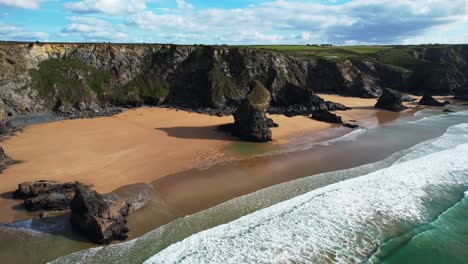 Bedruthan-Steps-Coastline-Views-from-an-Aerial-Drone