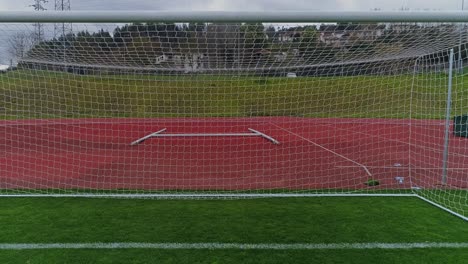 Goal-soccer-field-on-stadium
