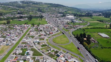 Car-Highway-system-Tambillo,-Mejía-Canton,-Pichincha-Province,-Ecuador