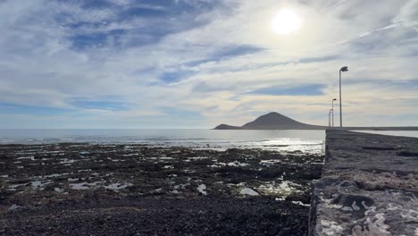 Océano-Agua-Flujo-Reflujo-Costa-Tenerife-El-Medano-Mareas-Naturales-Islas-Canarias