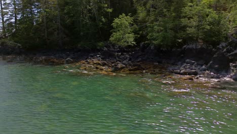 Coastal-Waters-at-Secret-Cove-near-Sandpit,-British-Columbia,-Canada