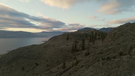 Kamloops-Lake's-Evening-Glow:-A-Drone's-View