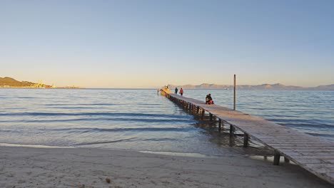Alcudia-pier-in-winter-at-sunset